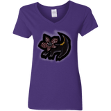 T-Shirts Purple / S Demodog Rupestre Women's V-Neck T-Shirt