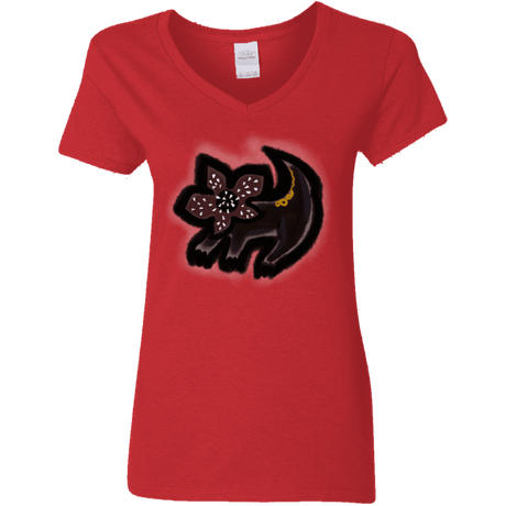 T-Shirts Red / S Demodog Rupestre Women's V-Neck T-Shirt