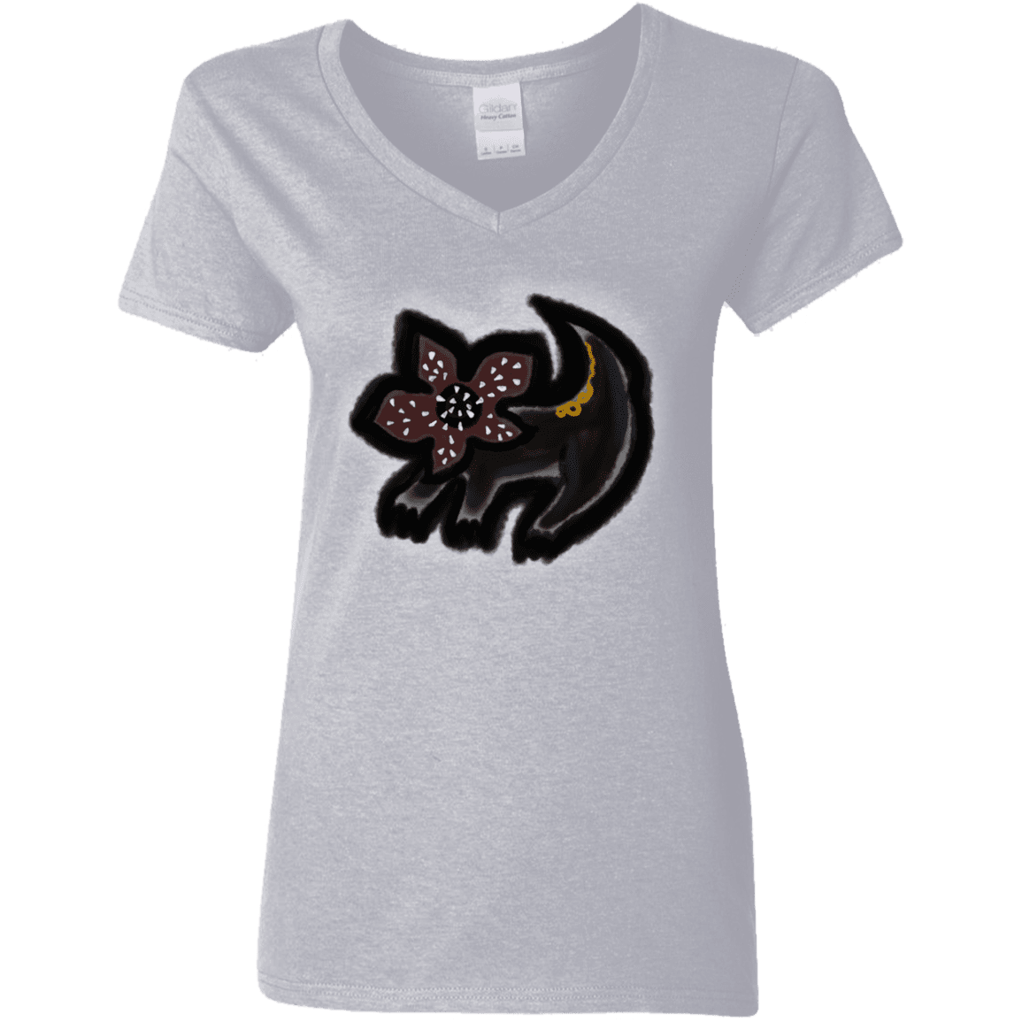 T-Shirts Sport Grey / S Demodog Rupestre Women's V-Neck T-Shirt