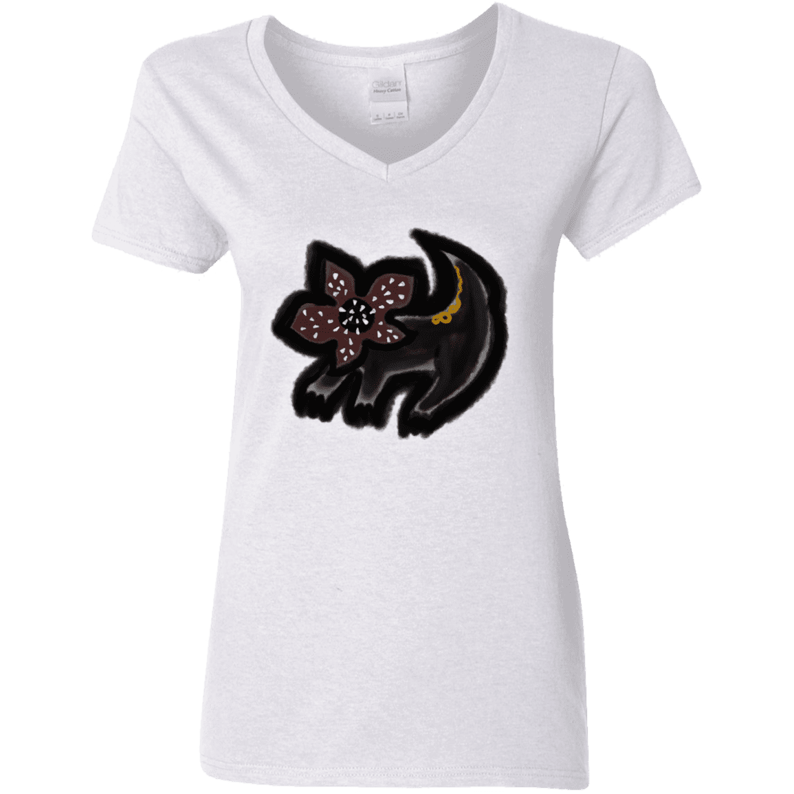 T-Shirts White / S Demodog Rupestre Women's V-Neck T-Shirt