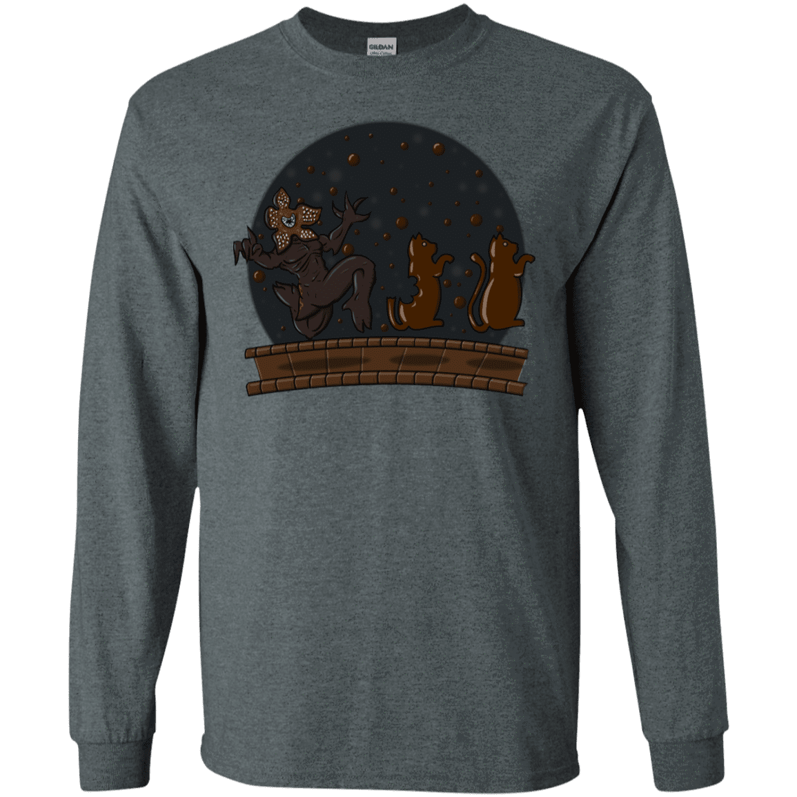 T-Shirts Dark Heather / S Demogorgon Chocolata Men's Long Sleeve T-Shirt