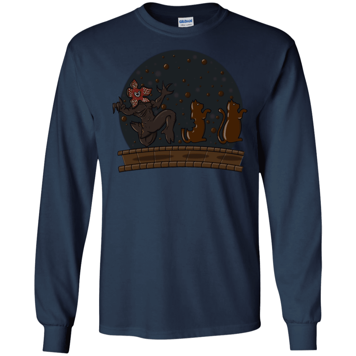 T-Shirts Navy / S Demogorgon Chocolata Men's Long Sleeve T-Shirt