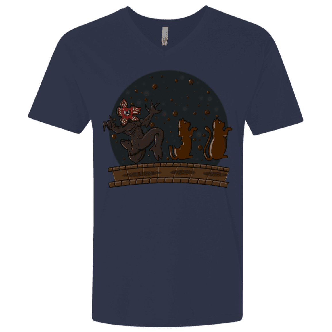 T-Shirts Midnight Navy / X-Small Demogorgon Chocolata Men's Premium V-Neck