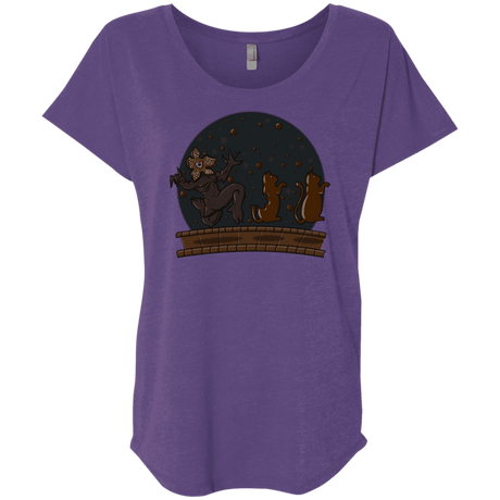 T-Shirts Purple Rush / X-Small Demogorgon Chocolata Triblend Dolman Sleeve