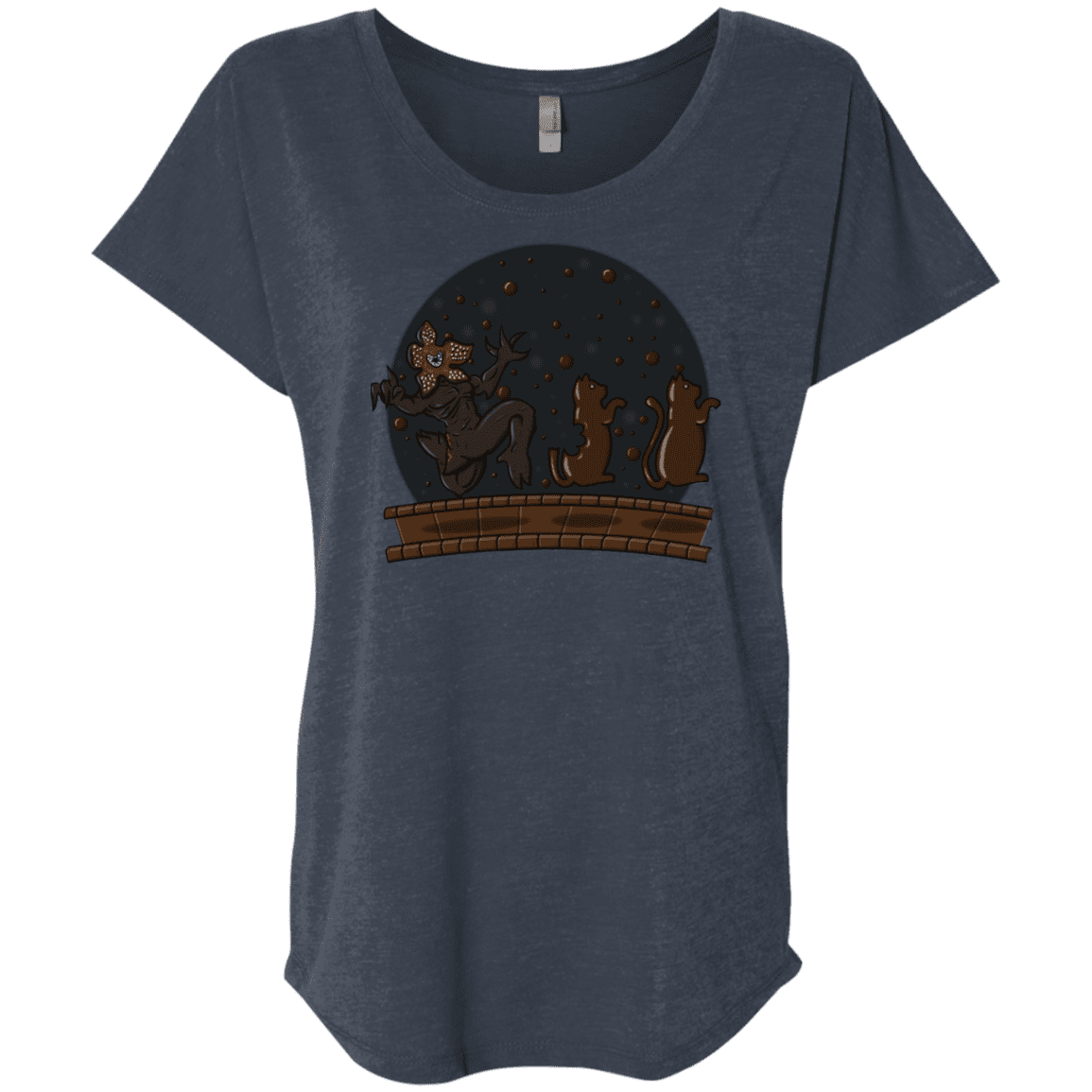 T-Shirts Vintage Navy / X-Small Demogorgon Chocolata Triblend Dolman Sleeve