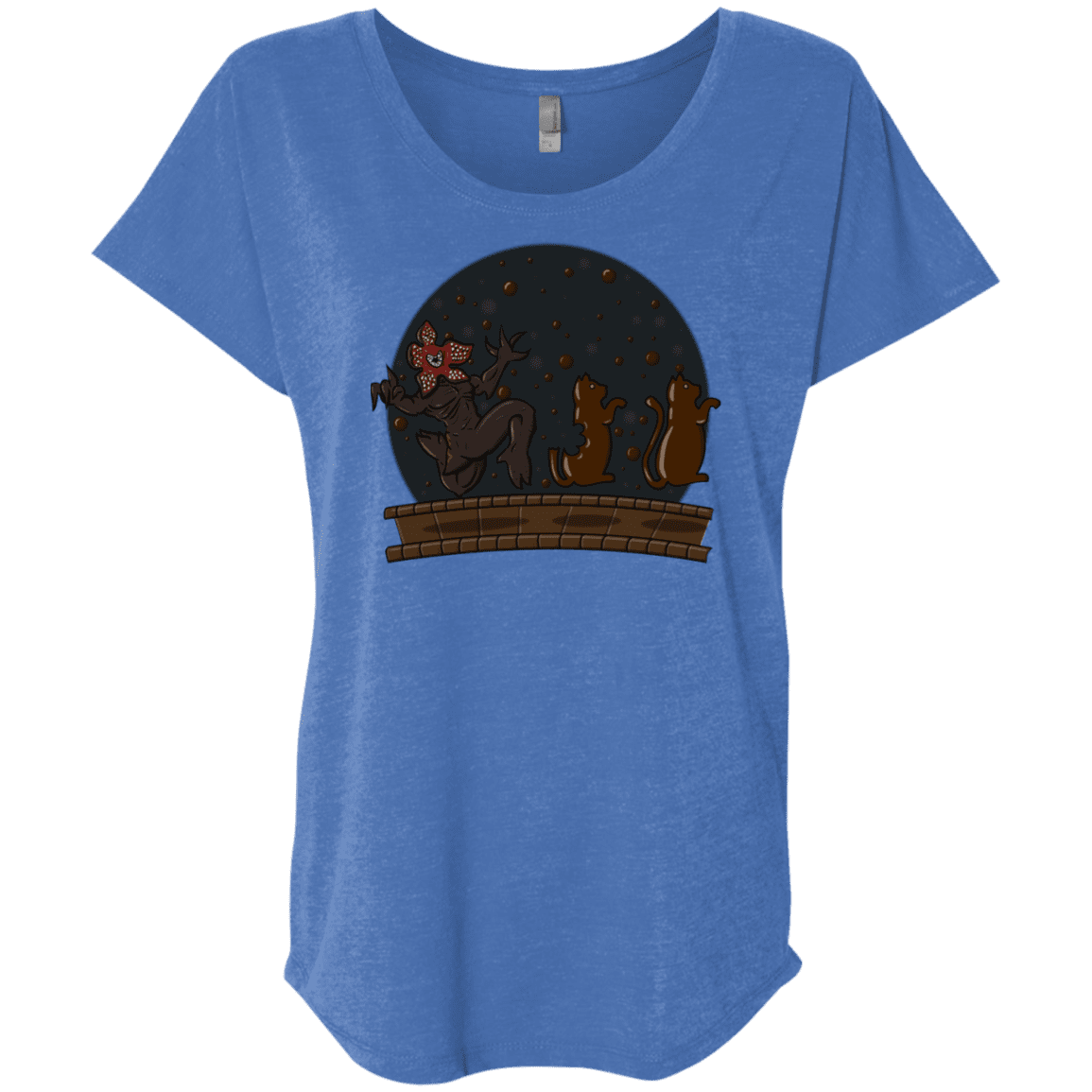 T-Shirts Vintage Royal / X-Small Demogorgon Chocolata Triblend Dolman Sleeve