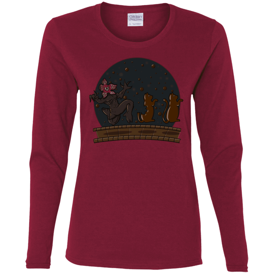 T-Shirts Cardinal / S Demogorgon Chocolata Women's Long Sleeve T-Shirt