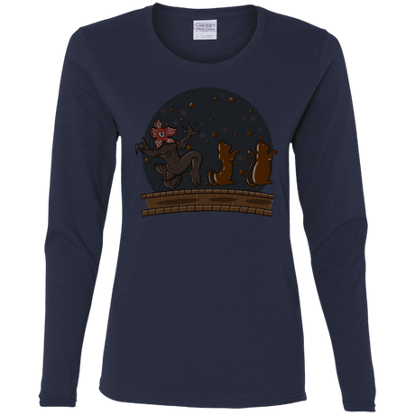 T-Shirts Navy / S Demogorgon Chocolata Women's Long Sleeve T-Shirt