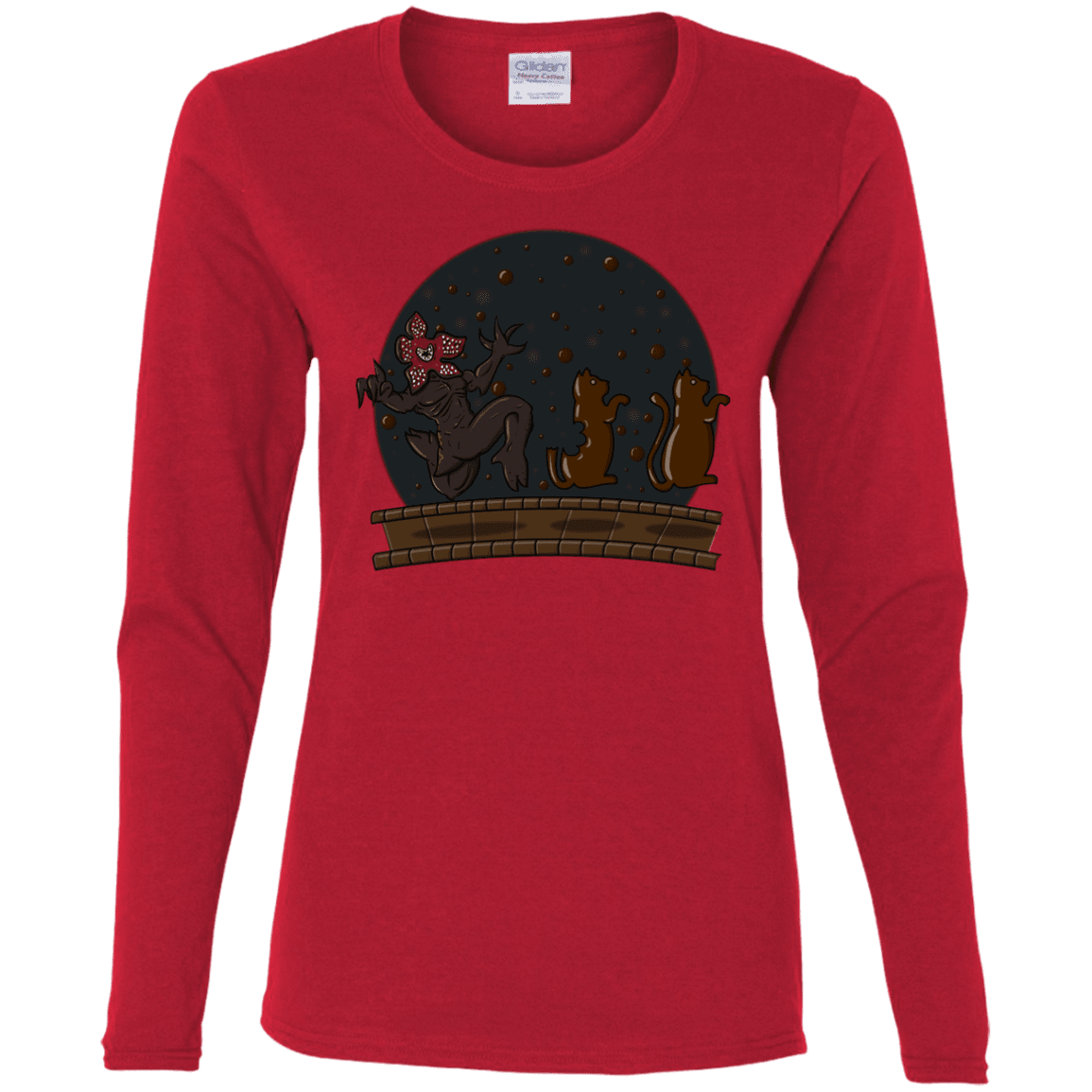 T-Shirts Red / S Demogorgon Chocolata Women's Long Sleeve T-Shirt