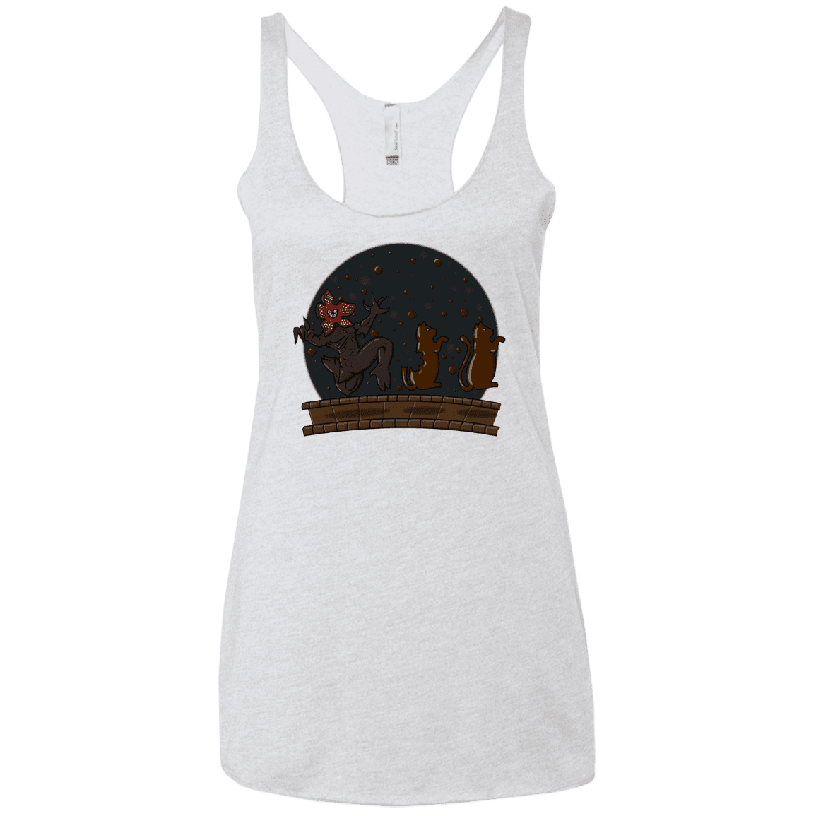 T-Shirts Heather White / X-Small Demogorgon Chocolata Women's Triblend Racerback Tank