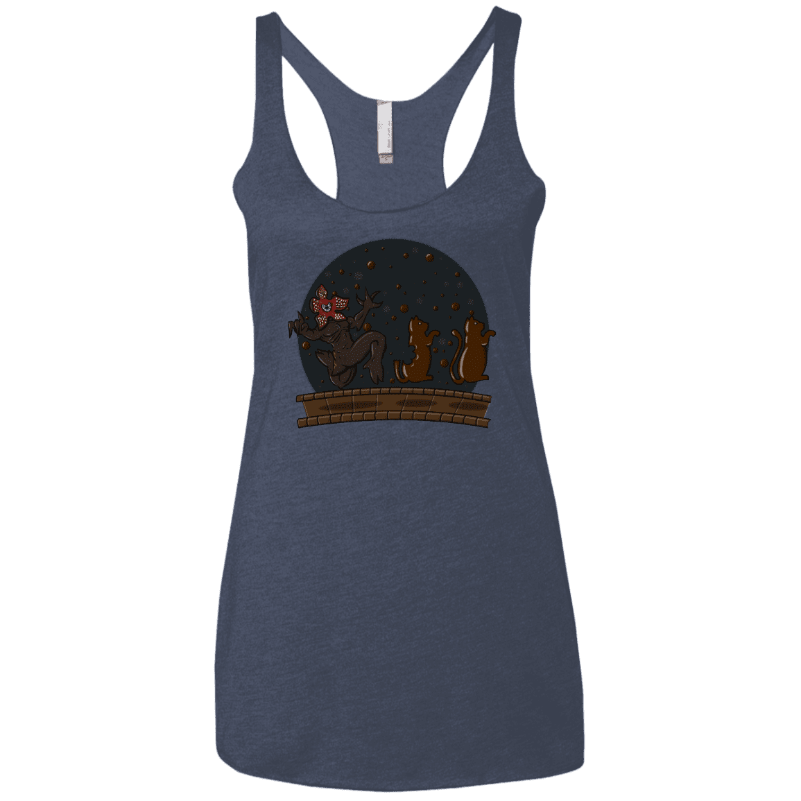 T-Shirts Vintage Navy / X-Small Demogorgon Chocolata Women's Triblend Racerback Tank