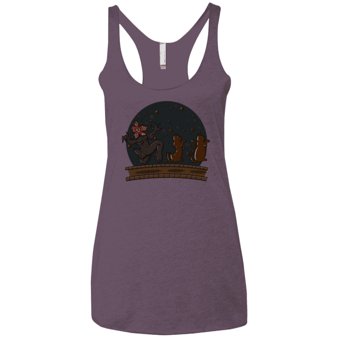 T-Shirts Vintage Purple / X-Small Demogorgon Chocolata Women's Triblend Racerback Tank