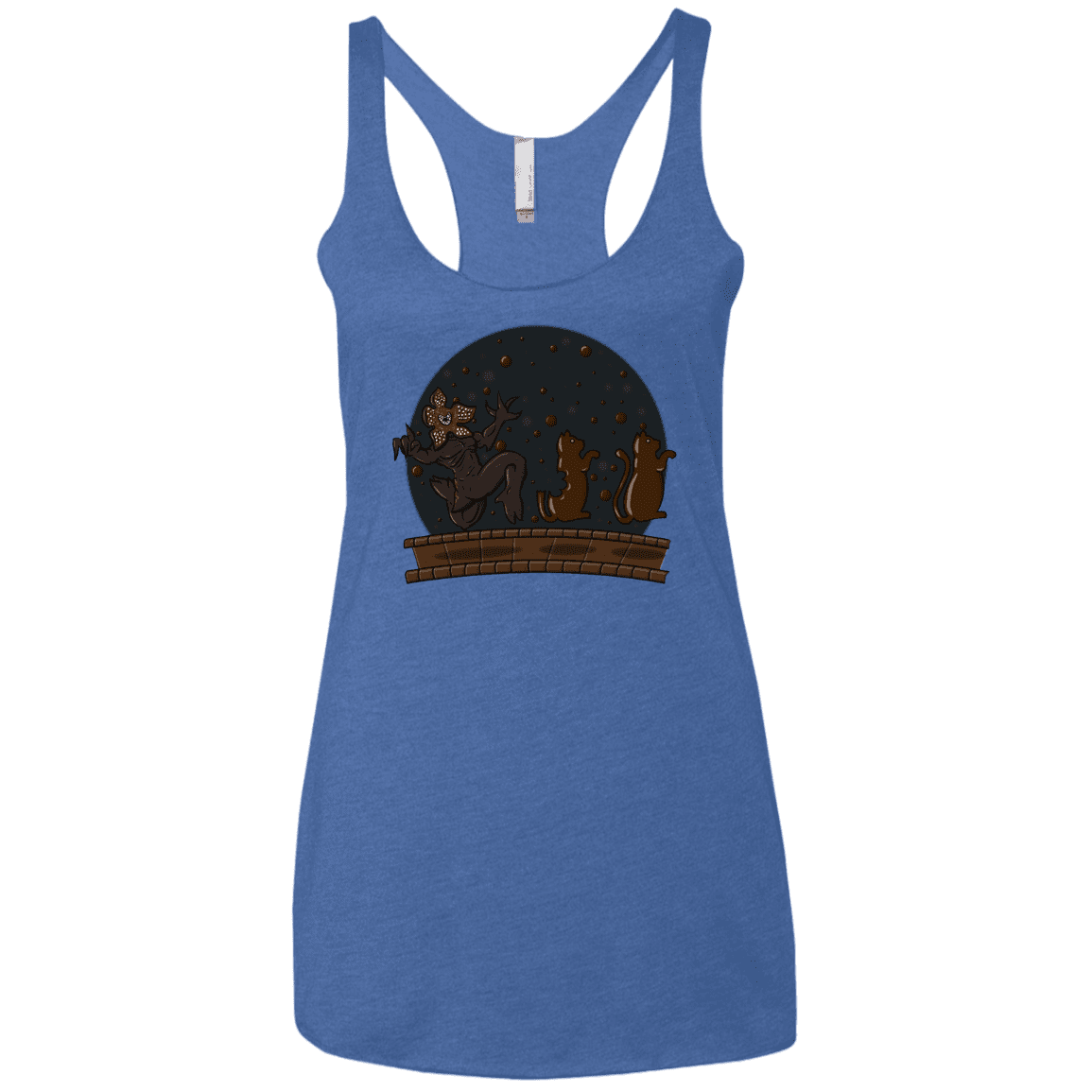 T-Shirts Vintage Royal / X-Small Demogorgon Chocolata Women's Triblend Racerback Tank