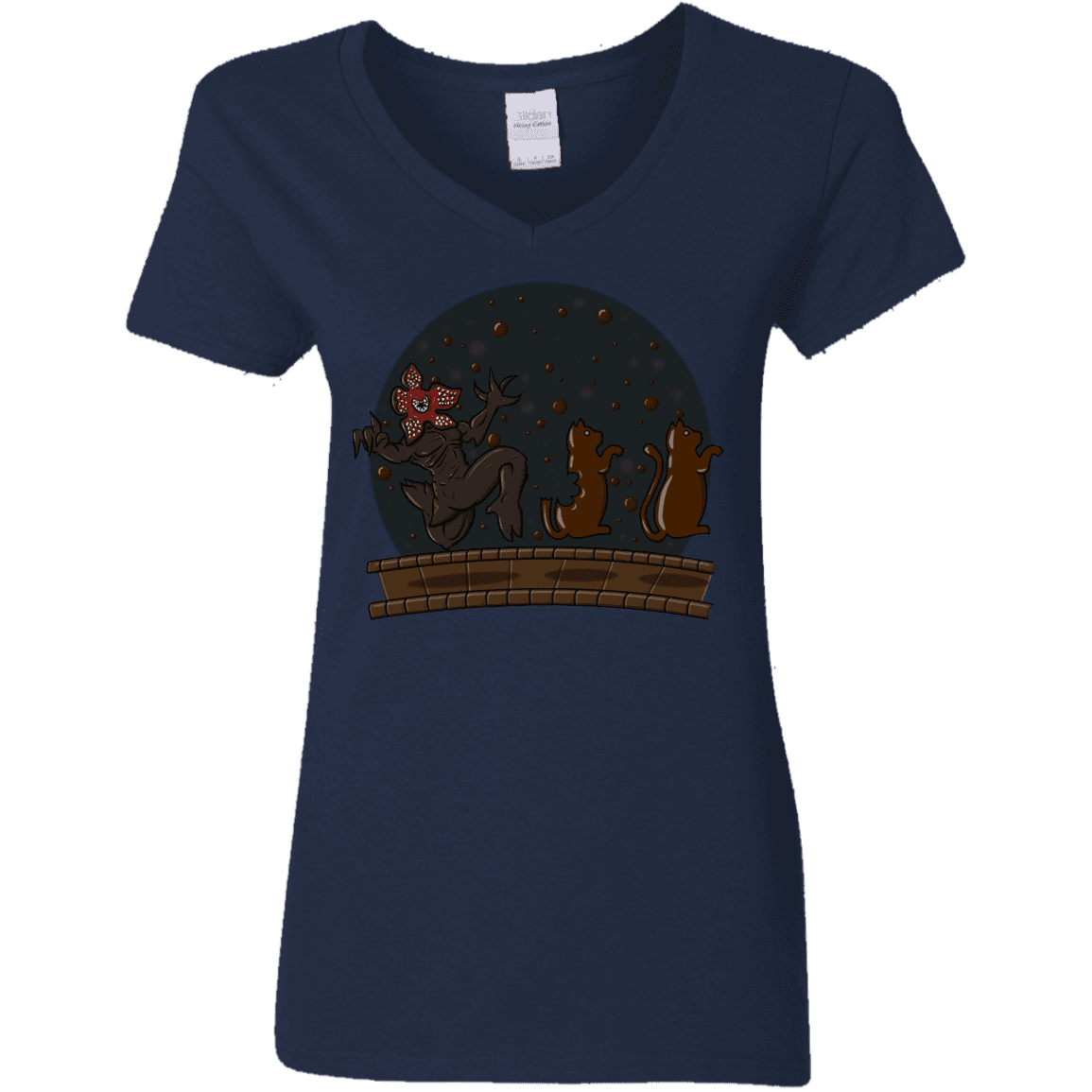 T-Shirts Navy / S Demogorgon Chocolata Women's V-Neck T-Shirt