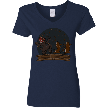 T-Shirts Navy / S Demogorgon Chocolata Women's V-Neck T-Shirt