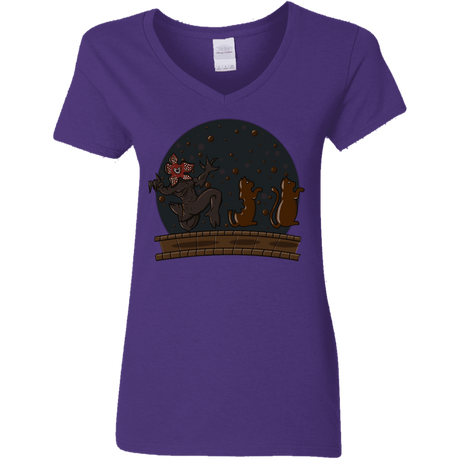 T-Shirts Purple / S Demogorgon Chocolata Women's V-Neck T-Shirt