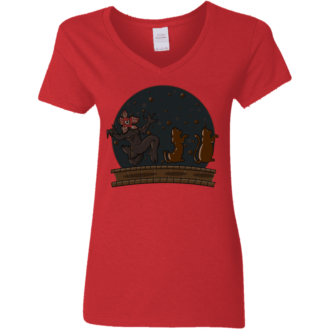 T-Shirts Red / S Demogorgon Chocolata Women's V-Neck T-Shirt