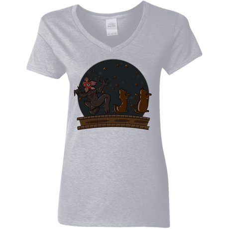 T-Shirts Sport Grey / S Demogorgon Chocolata Women's V-Neck T-Shirt