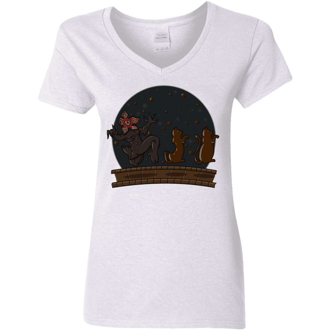 T-Shirts White / S Demogorgon Chocolata Women's V-Neck T-Shirt