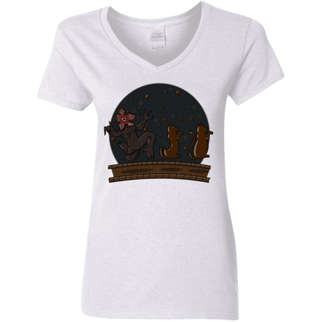 T-Shirts White / S Demogorgon Chocolata Women's V-Neck T-Shirt