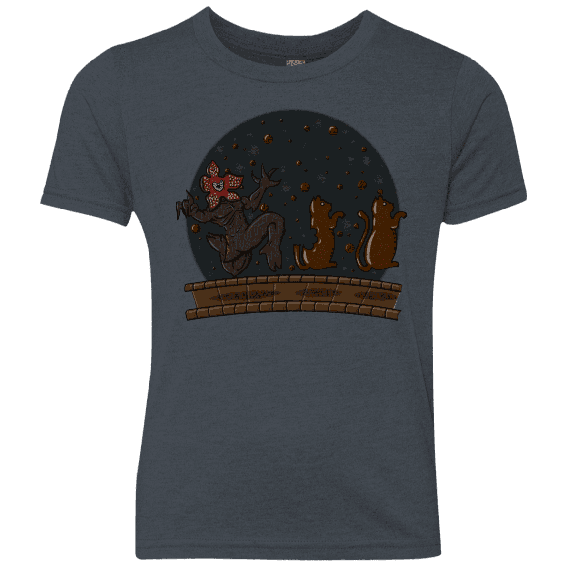 T-Shirts Vintage Navy / YXS Demogorgon Chocolata Youth Triblend T-Shirt