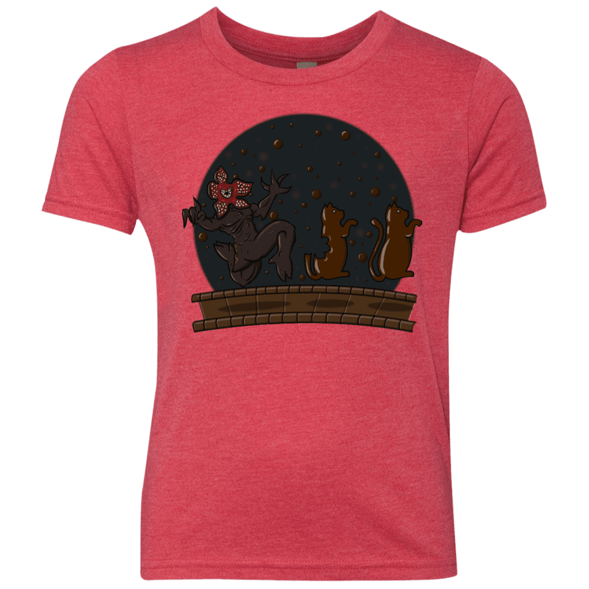 T-Shirts Vintage Red / YXS Demogorgon Chocolata Youth Triblend T-Shirt