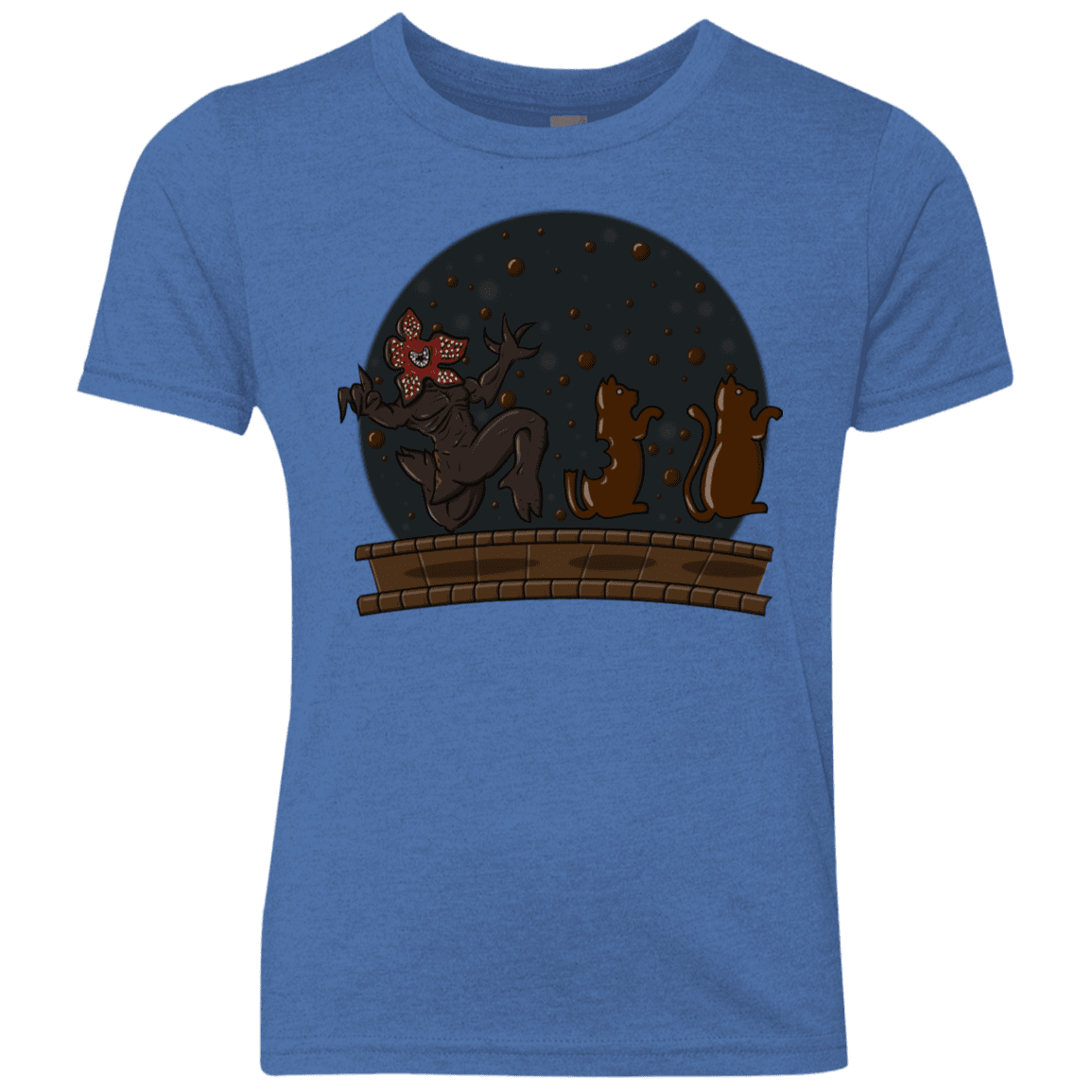 T-Shirts Vintage Royal / YXS Demogorgon Chocolata Youth Triblend T-Shirt