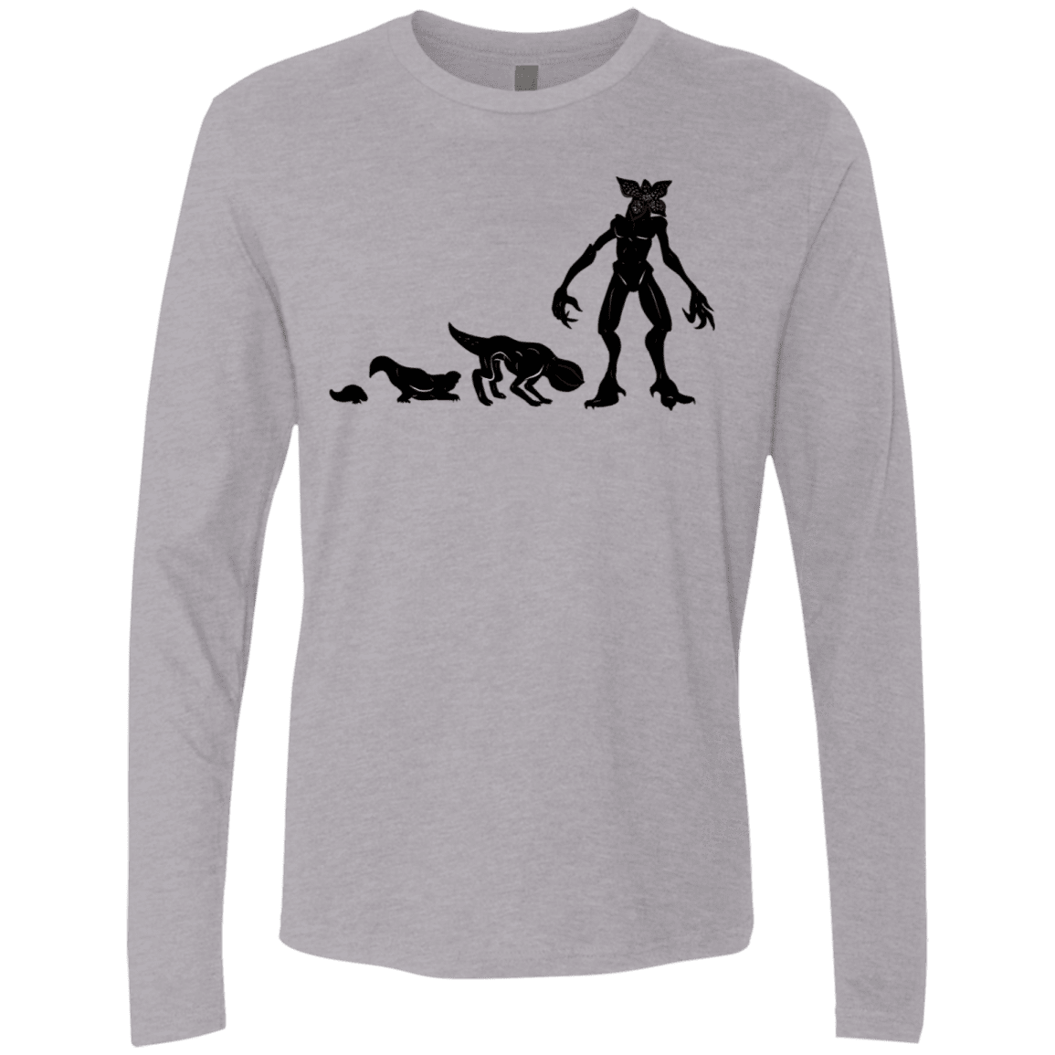 T-Shirts Heather Grey / S Demogorgon Evolution Men's Premium Long Sleeve