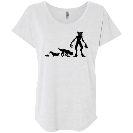 T-Shirts Heather White / X-Small Demogorgon Evolution Triblend Dolman Sleeve