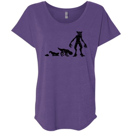 T-Shirts Purple Rush / X-Small Demogorgon Evolution Triblend Dolman Sleeve