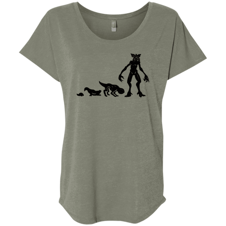 T-Shirts Venetian Grey / X-Small Demogorgon Evolution Triblend Dolman Sleeve