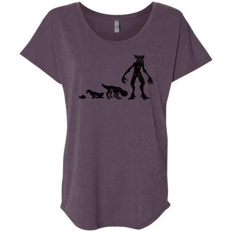 T-Shirts Vintage Purple / X-Small Demogorgon Evolution Triblend Dolman Sleeve