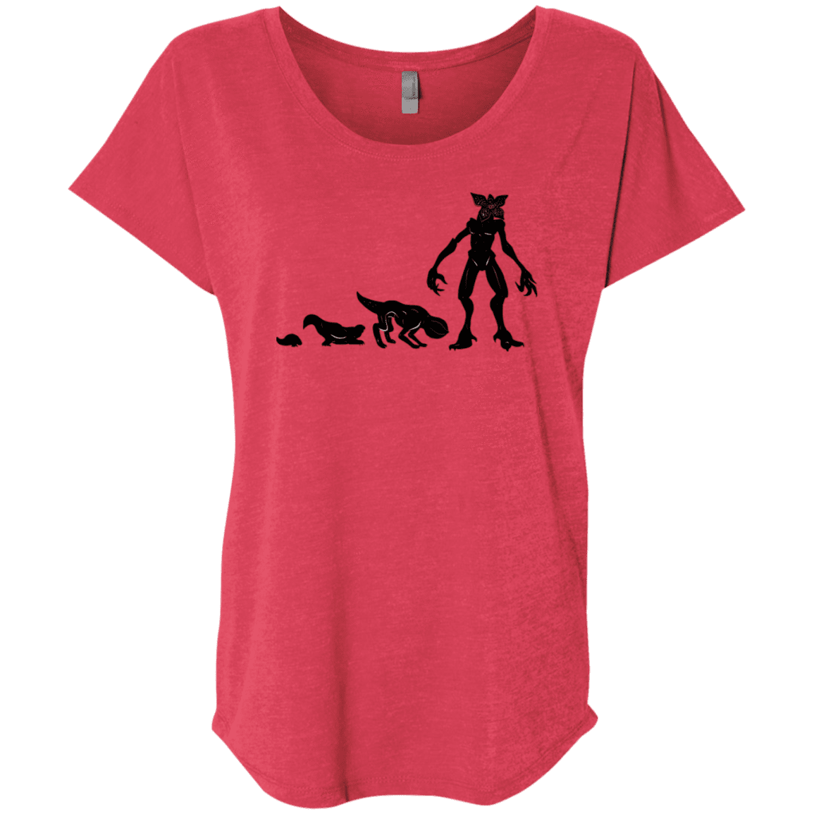 T-Shirts Vintage Red / X-Small Demogorgon Evolution Triblend Dolman Sleeve