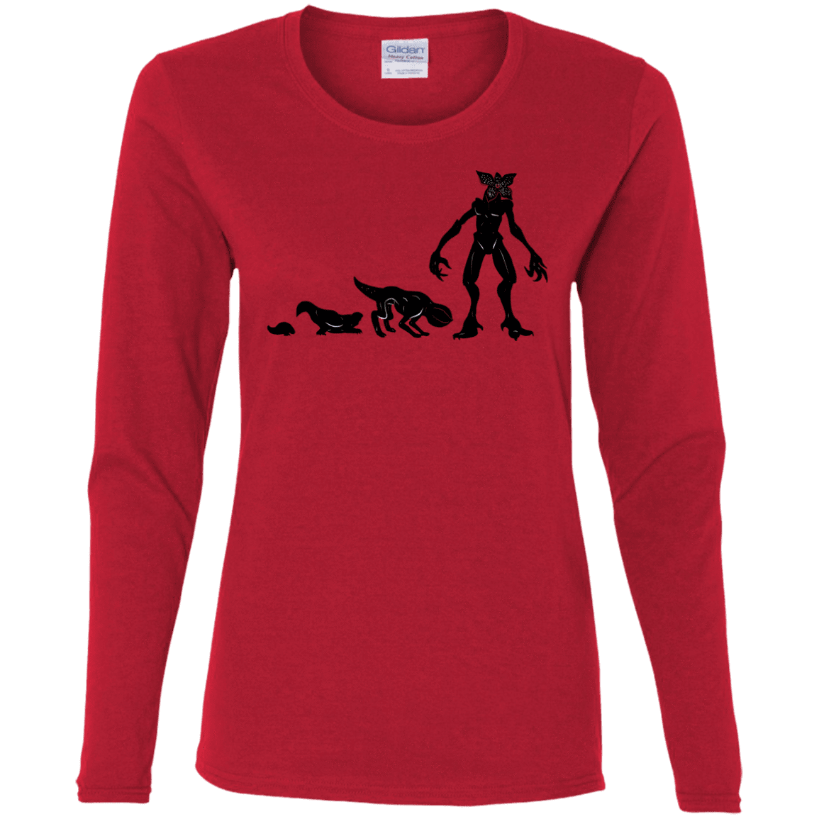 T-Shirts Red / S Demogorgon Evolution Women's Long Sleeve T-Shirt