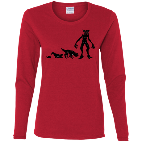 T-Shirts Red / S Demogorgon Evolution Women's Long Sleeve T-Shirt