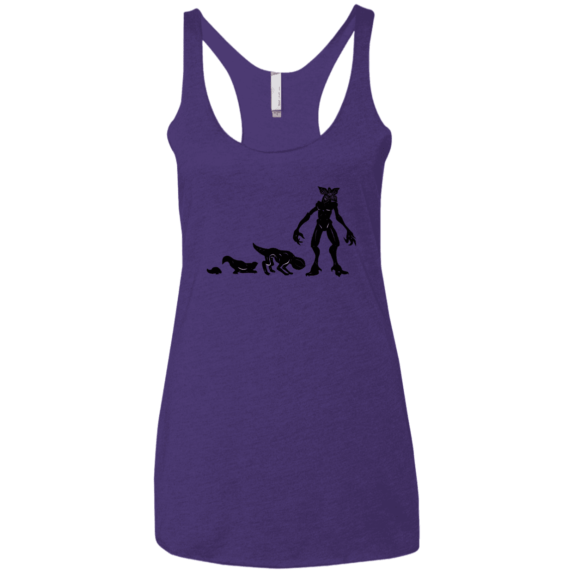 T-Shirts Purple Rush / X-Small Demogorgon Evolution Women's Triblend Racerback Tank