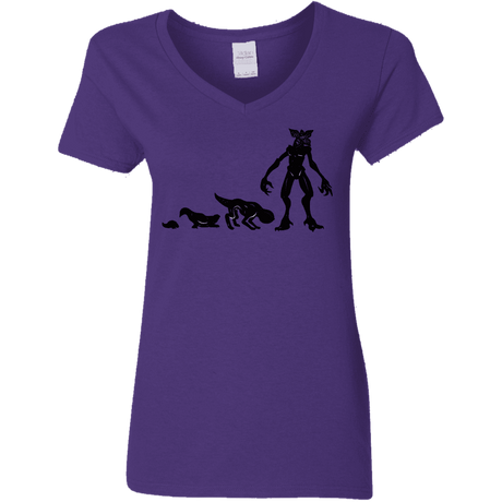 T-Shirts Purple / S Demogorgon Evolution Women's V-Neck T-Shirt