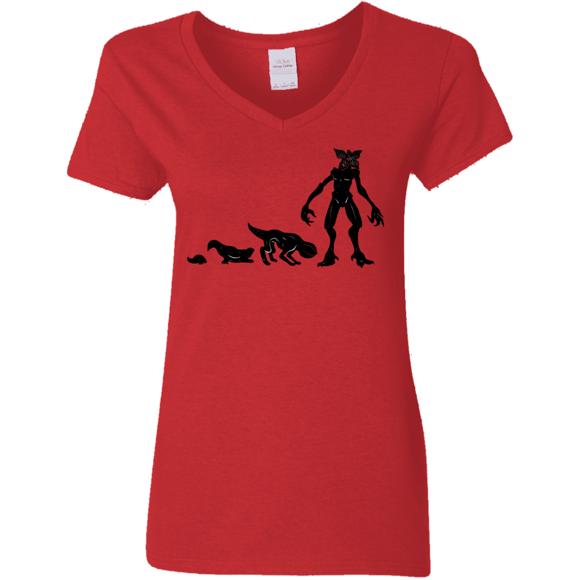 T-Shirts Red / S Demogorgon Evolution Women's V-Neck T-Shirt