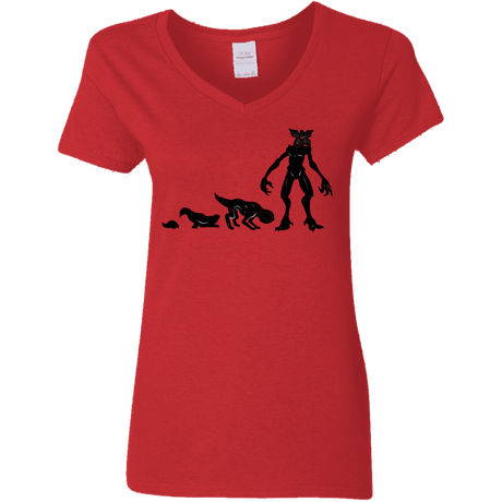 T-Shirts Red / S Demogorgon Evolution Women's V-Neck T-Shirt