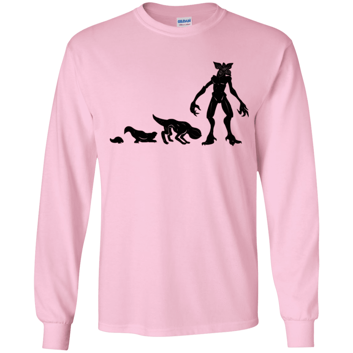 T-Shirts Light Pink / YS Demogorgon Evolution Youth Long Sleeve T-Shirt