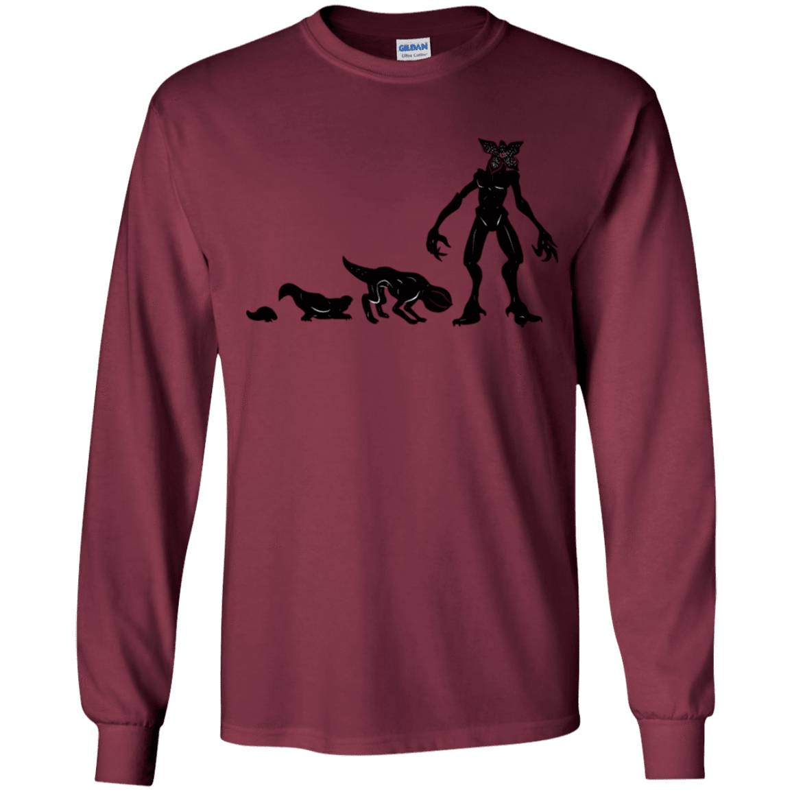 T-Shirts Maroon / YS Demogorgon Evolution Youth Long Sleeve T-Shirt