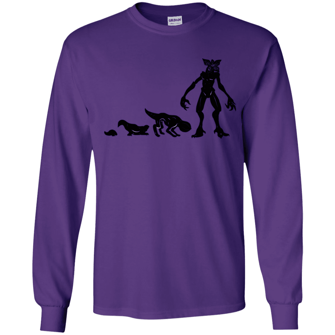 T-Shirts Purple / YS Demogorgon Evolution Youth Long Sleeve T-Shirt