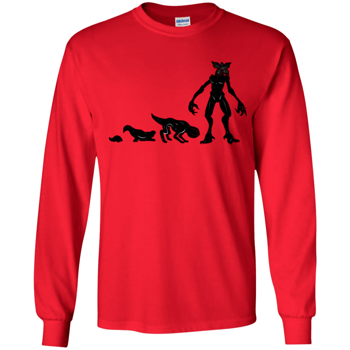 T-Shirts Red / YS Demogorgon Evolution Youth Long Sleeve T-Shirt