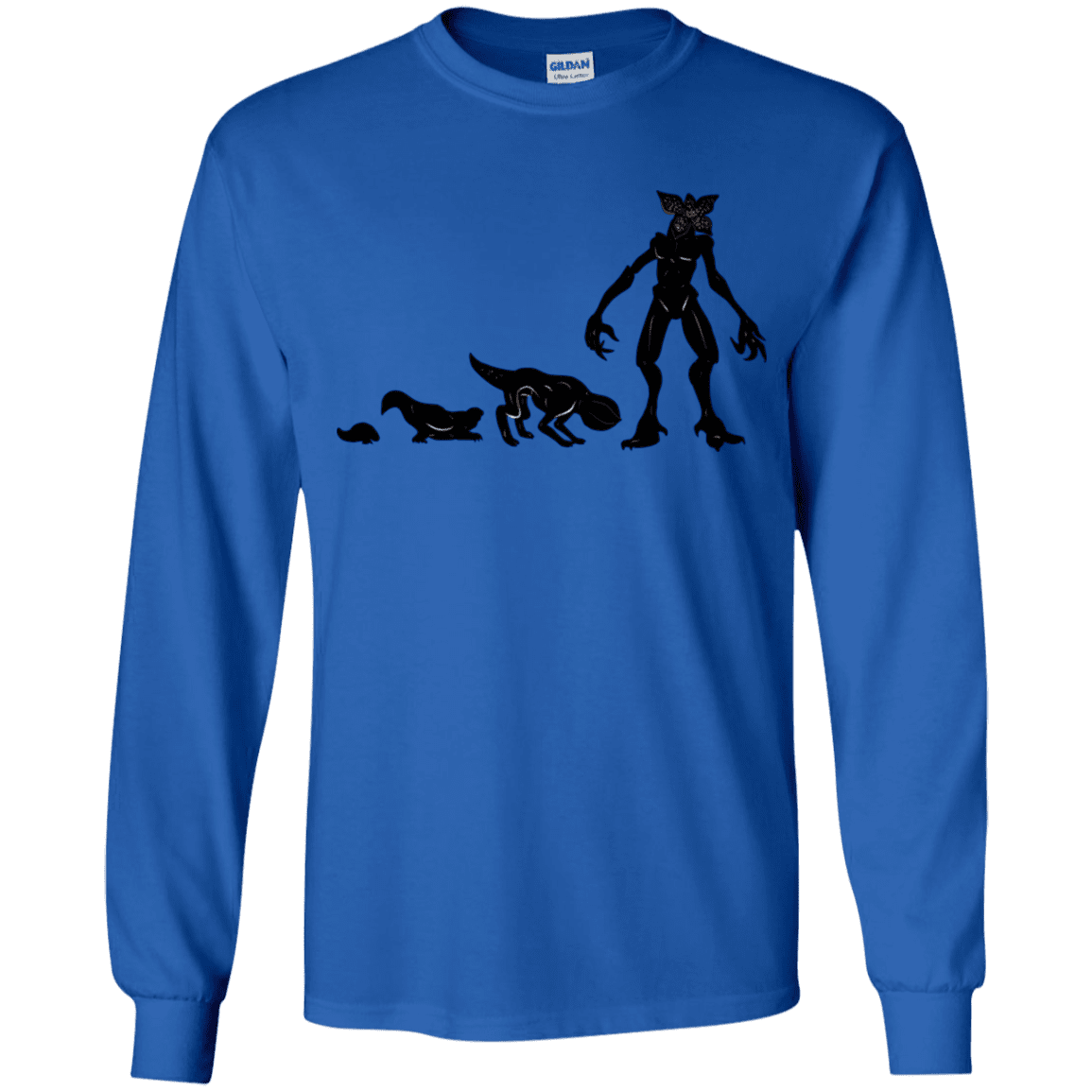 T-Shirts Royal / YS Demogorgon Evolution Youth Long Sleeve T-Shirt