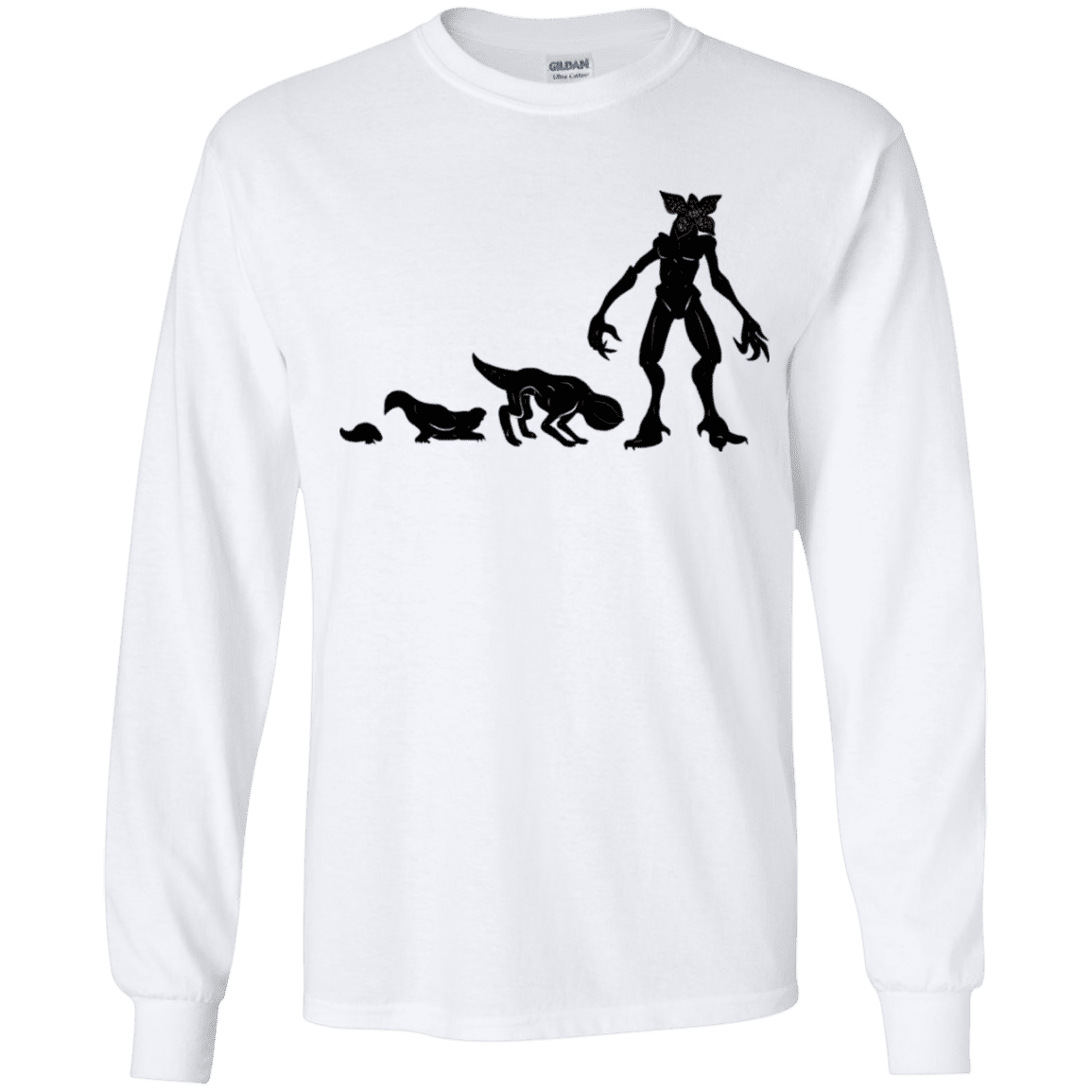 T-Shirts White / YS Demogorgon Evolution Youth Long Sleeve T-Shirt