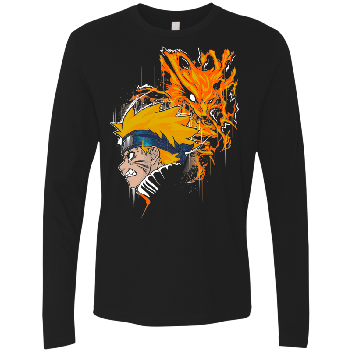 T-Shirts Black / S Demon Fox Men's Premium Long Sleeve