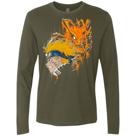T-Shirts Military Green / S Demon Fox Men's Premium Long Sleeve