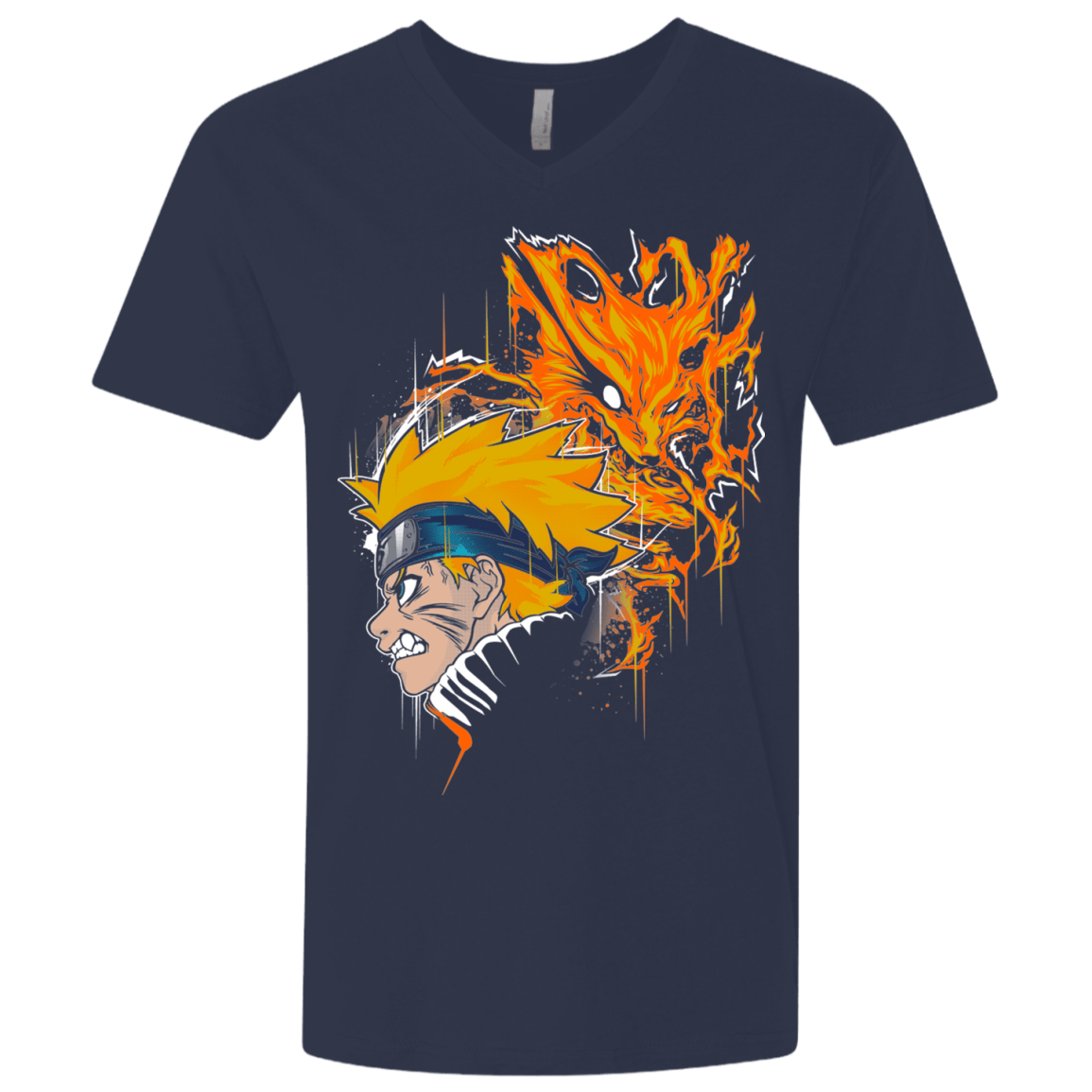 T-Shirts Midnight Navy / X-Small Demon Fox Men's Premium V-Neck