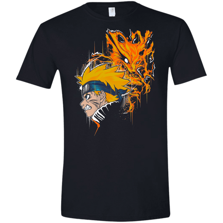 T-Shirts Black / X-Small Demon Fox Men's Semi-Fitted Softstyle