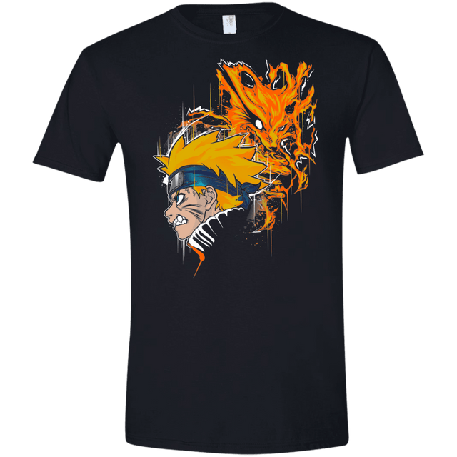 T-Shirts Black / X-Small Demon Fox Men's Semi-Fitted Softstyle